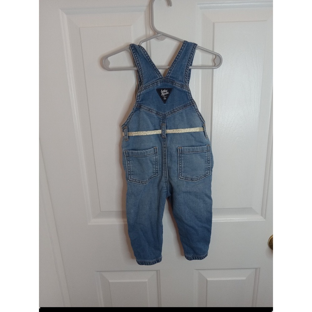 Baby B'Gosh Overalls With Gold Ribbon Belt Accent Baby Girl 12 Months - Picture 8 of 12